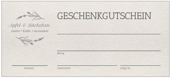 Geschenkgutschein - Wert 100€