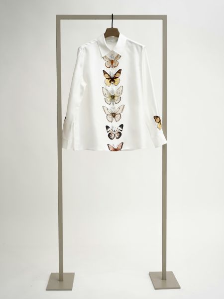 Hemdbluse mit Schmetterlingen