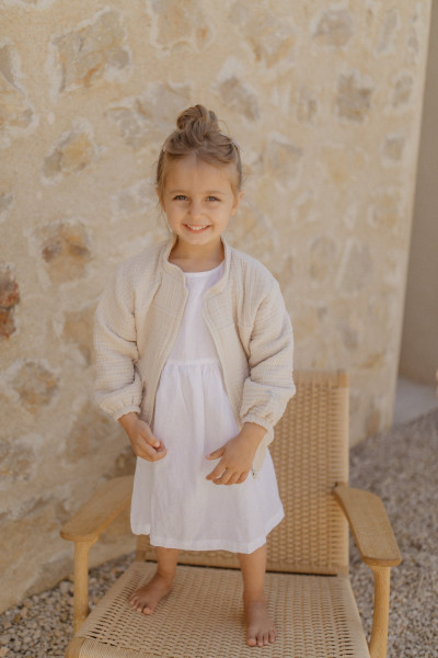 Musselin-Jacke "Oh hey vacay"