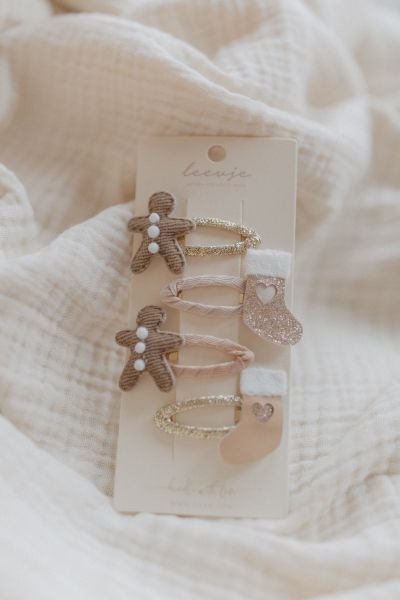 Haarspangen "Christmas stocking clips"